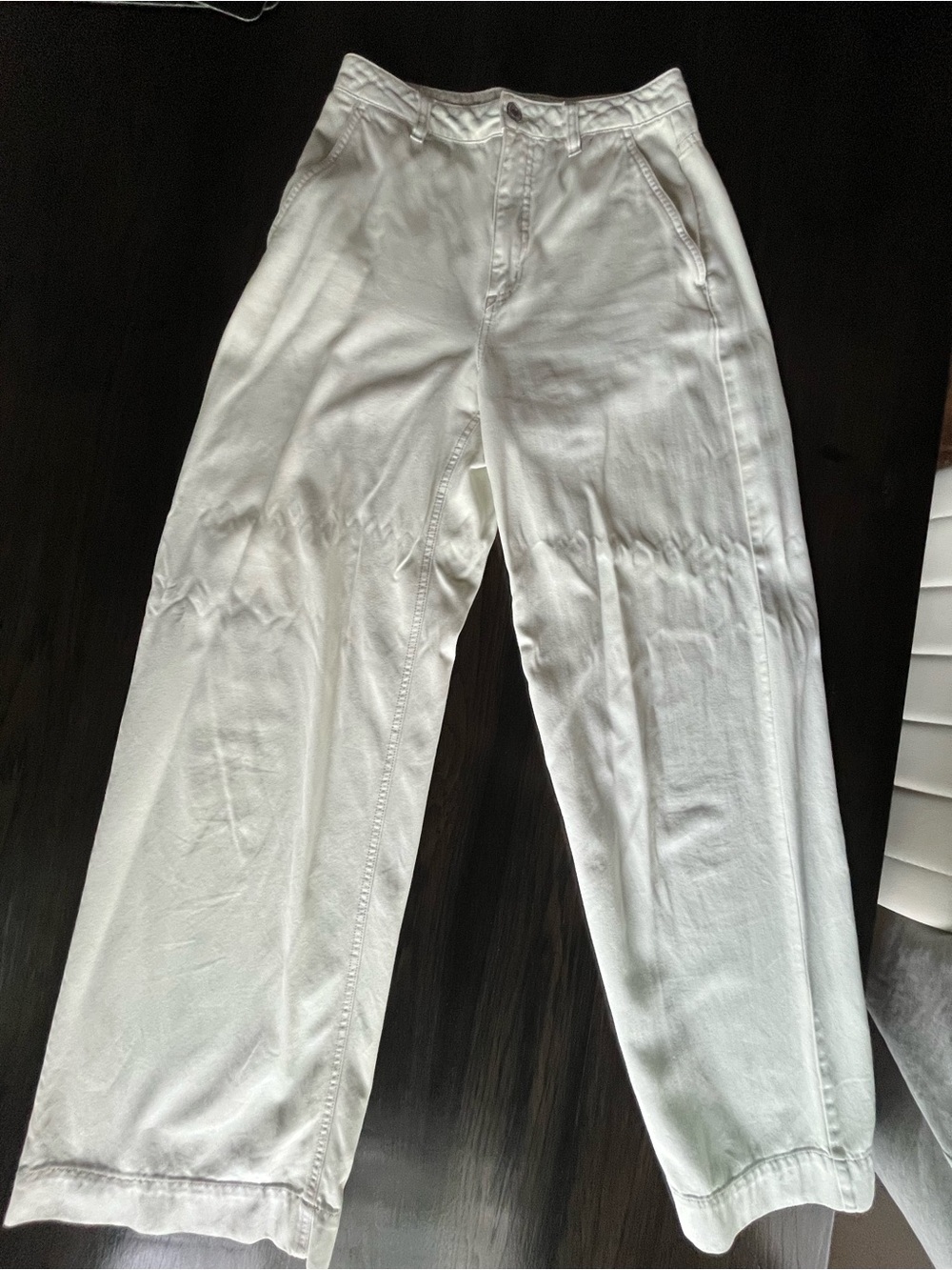 Dynamite Off-White Wide Leg Trousers